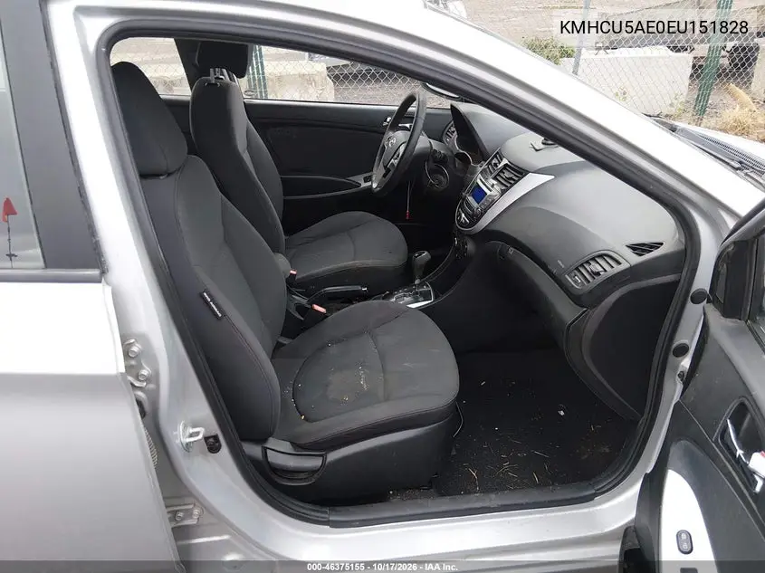2014 HYUNDAI ACCENT VIN KMHCU5AE0EU151828 — фото 5