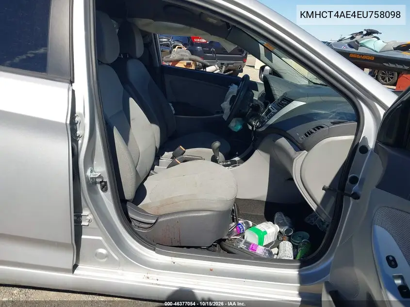 2014 HYUNDAI ACCENT VIN KMHCT4AE4EU758098 — фото 5