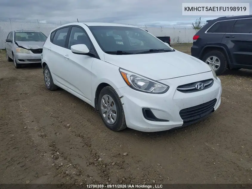 HYUNDAI ACCENT 2015, VIN KMHCT5AE1FU198919