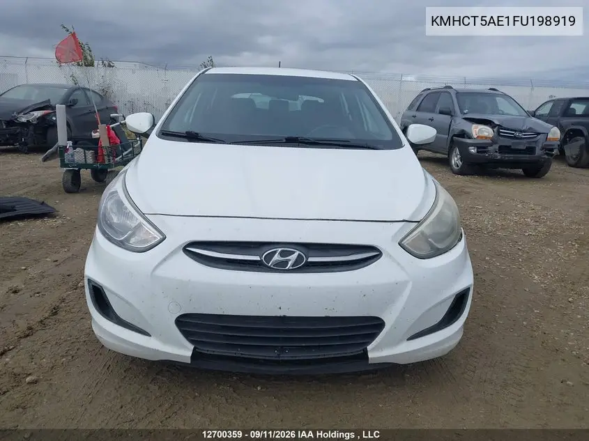 2015 HYUNDAI ACCENT VIN KMHCT5AE1FU198919 — фото 12