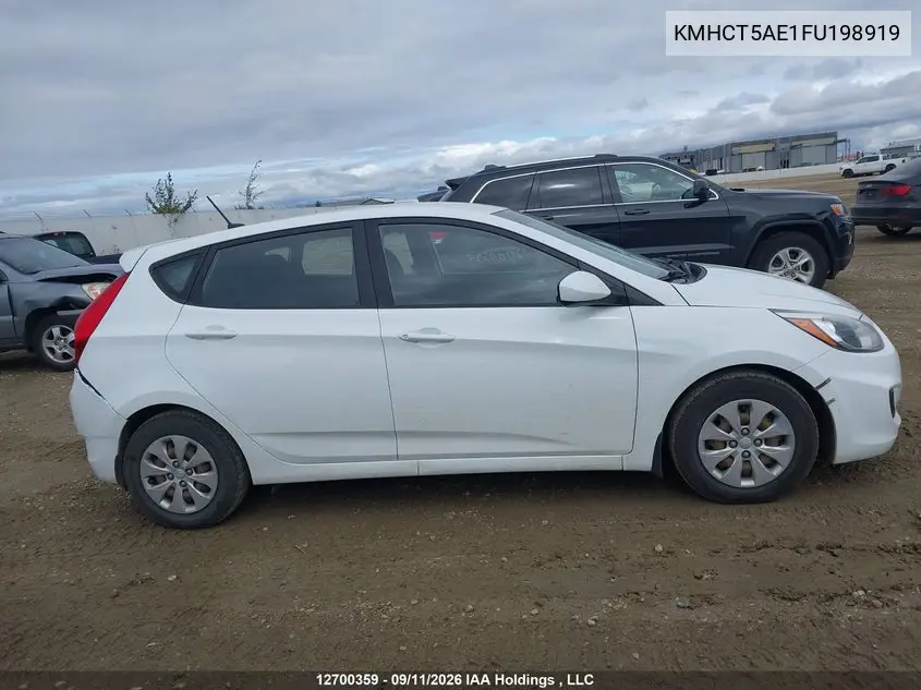 2015 HYUNDAI ACCENT VIN KMHCT5AE1FU198919 — фото 13