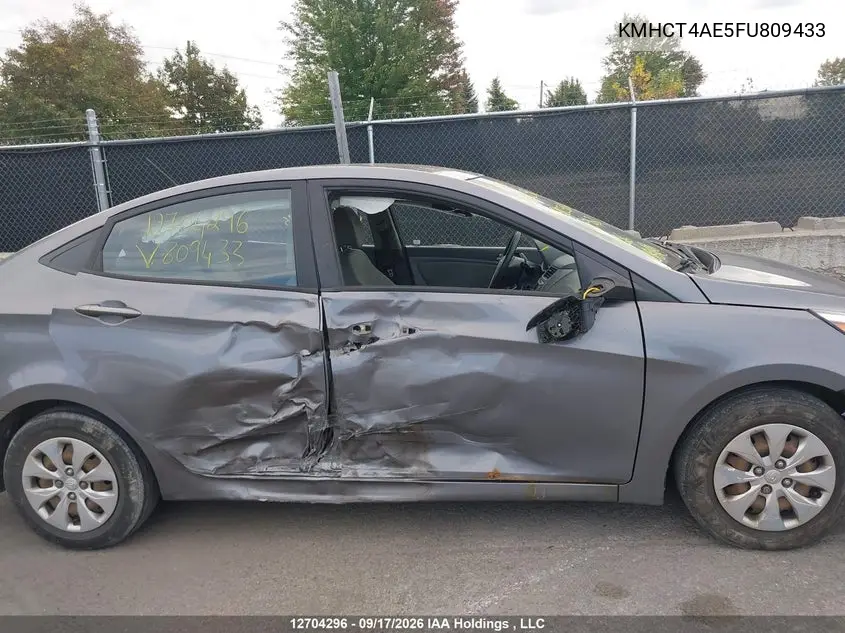 2015 HYUNDAI ACCENT VIN KMHCT4AE5FU809433 — фото 12