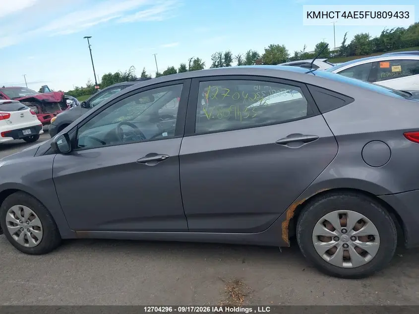 2015 HYUNDAI ACCENT VIN KMHCT4AE5FU809433 — фото 13