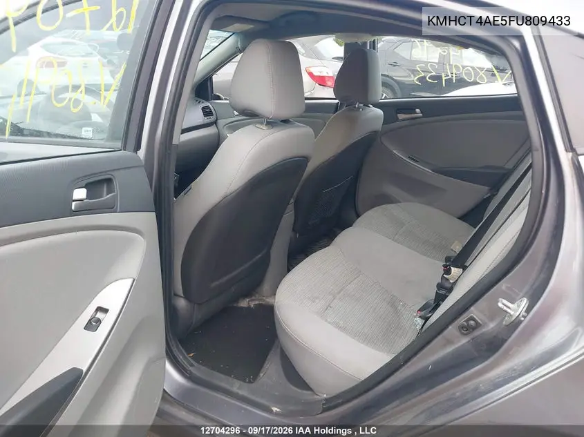 2015 HYUNDAI ACCENT VIN KMHCT4AE5FU809433 — фото 8