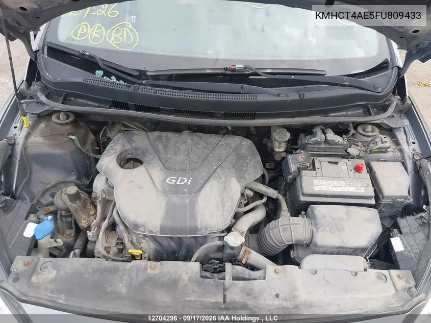 2015 HYUNDAI ACCENT VIN KMHCT4AE5FU809433 — фото 9