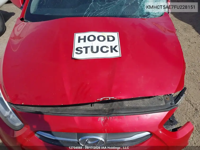 2015 HYUNDAI ACCENT VIN KMHCT5AE7FU228151 — фото 10