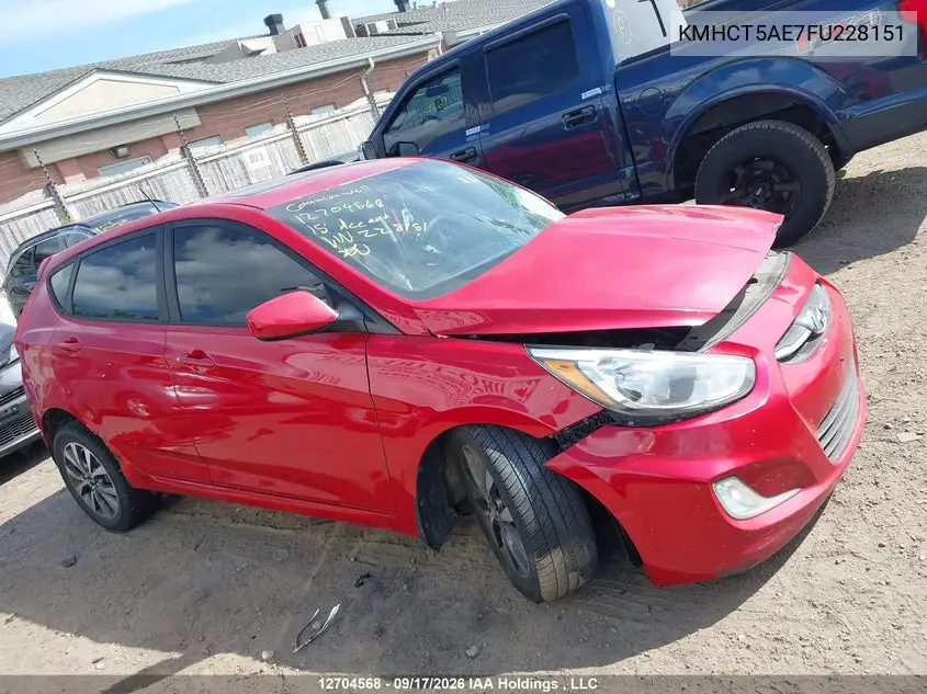 2015 HYUNDAI ACCENT VIN KMHCT5AE7FU228151 — фото 14