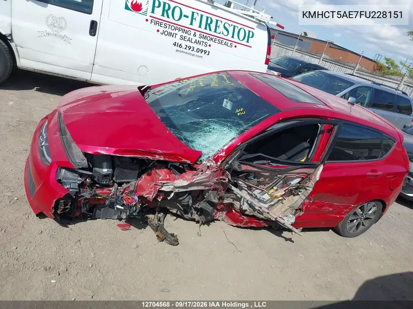 2015 HYUNDAI ACCENT VIN KMHCT5AE7FU228151 — фото 15