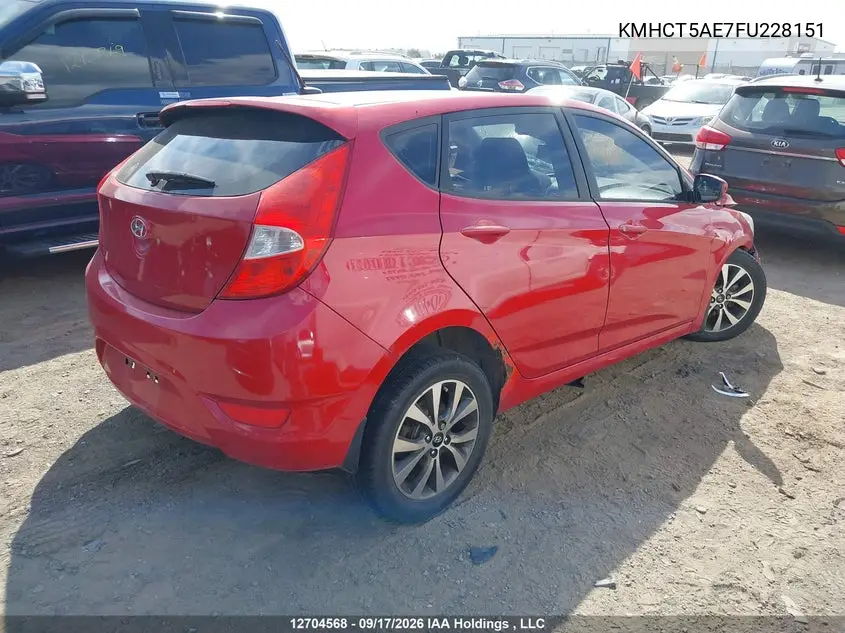 2015 HYUNDAI ACCENT VIN KMHCT5AE7FU228151 — фото 4