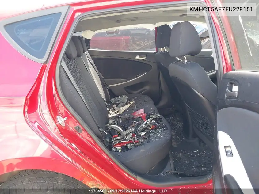 2015 HYUNDAI ACCENT VIN KMHCT5AE7FU228151 — фото 8