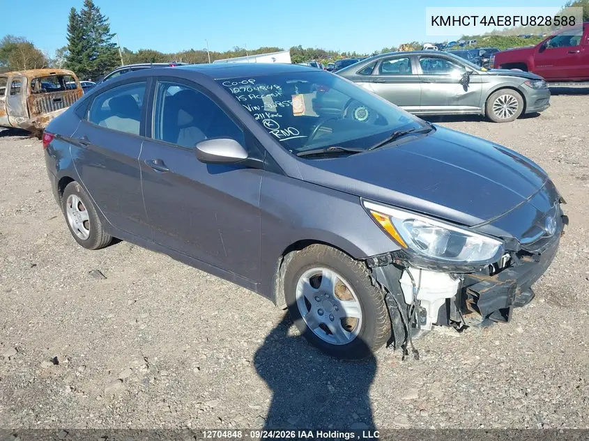 HYUNDAI ACCENT 2015, VIN KMHCT4AE8FU828588