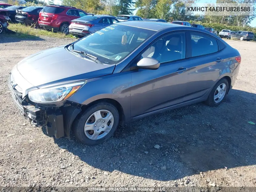 2015 HYUNDAI ACCENT VIN KMHCT4AE8FU828588 — фото 2