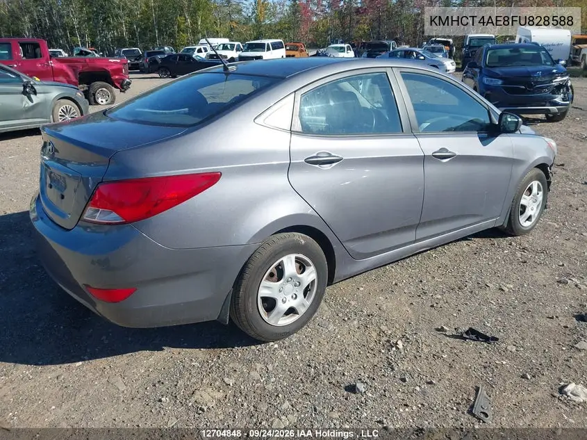 2015 HYUNDAI ACCENT VIN KMHCT4AE8FU828588 — фото 4