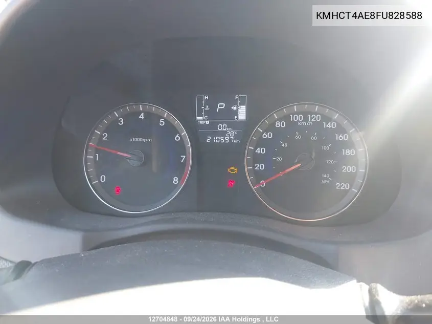 2015 HYUNDAI ACCENT VIN KMHCT4AE8FU828588 — фото 7