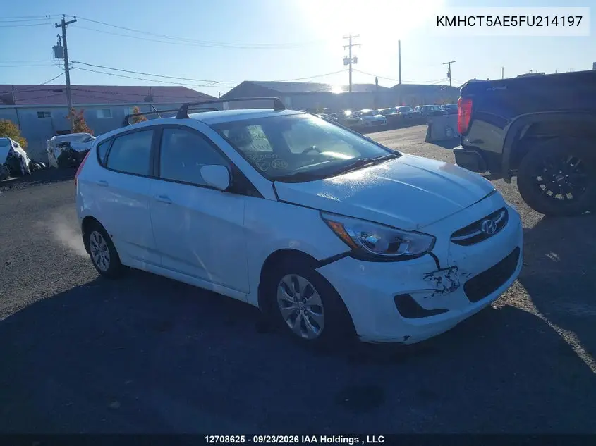 HYUNDAI ACCENT 2015, VIN KMHCT5AE5FU214197