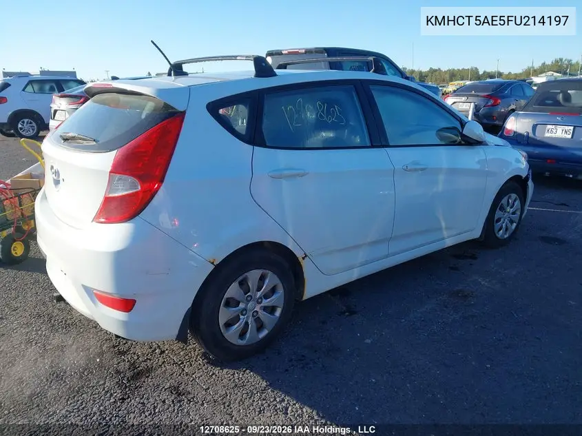 2015 HYUNDAI ACCENT VIN KMHCT5AE5FU214197 — фото 4