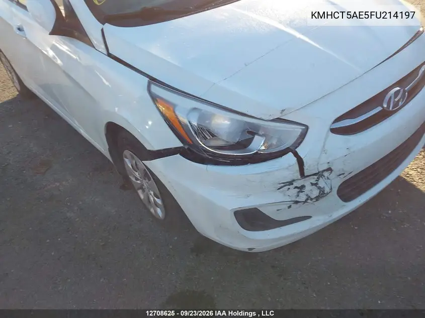 2015 HYUNDAI ACCENT VIN KMHCT5AE5FU214197 — фото 6