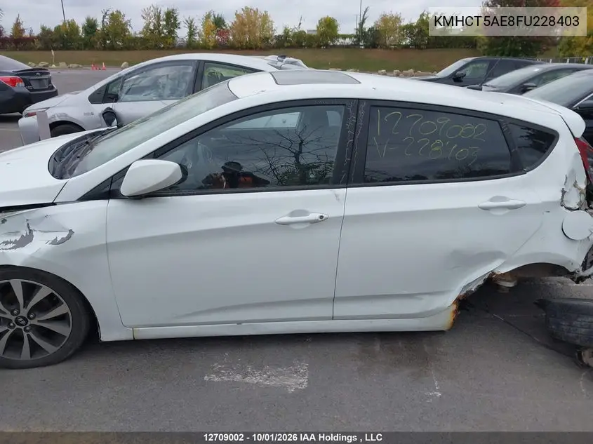 2015 HYUNDAI ACCENT VIN KMHCT5AE8FU228403 — фото 15