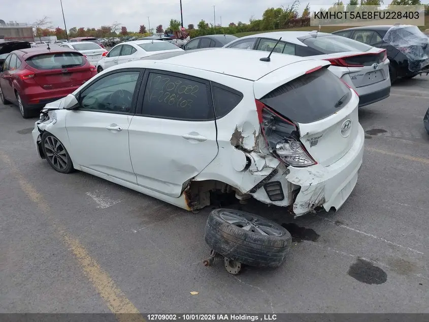 2015 HYUNDAI ACCENT VIN KMHCT5AE8FU228403 — фото 3