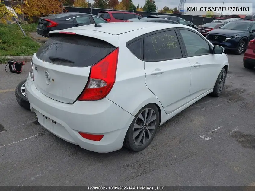 2015 HYUNDAI ACCENT VIN KMHCT5AE8FU228403 — фото 4
