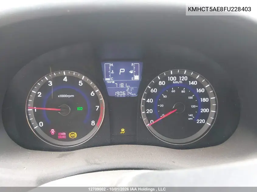 2015 HYUNDAI ACCENT VIN KMHCT5AE8FU228403 — фото 7