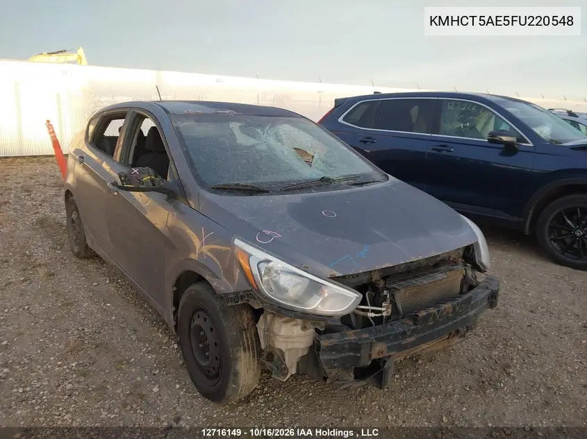 HYUNDAI ACCENT 2015, VIN KMHCT5AE5FU220548