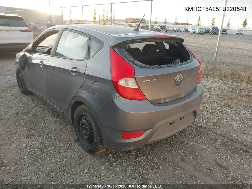 2015 HYUNDAI ACCENT VIN KMHCT5AE5FU220548 — фото 3