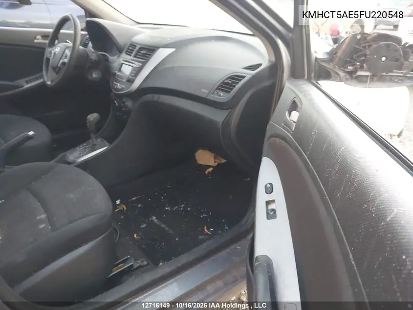 2015 HYUNDAI ACCENT VIN KMHCT5AE5FU220548 — фото 5