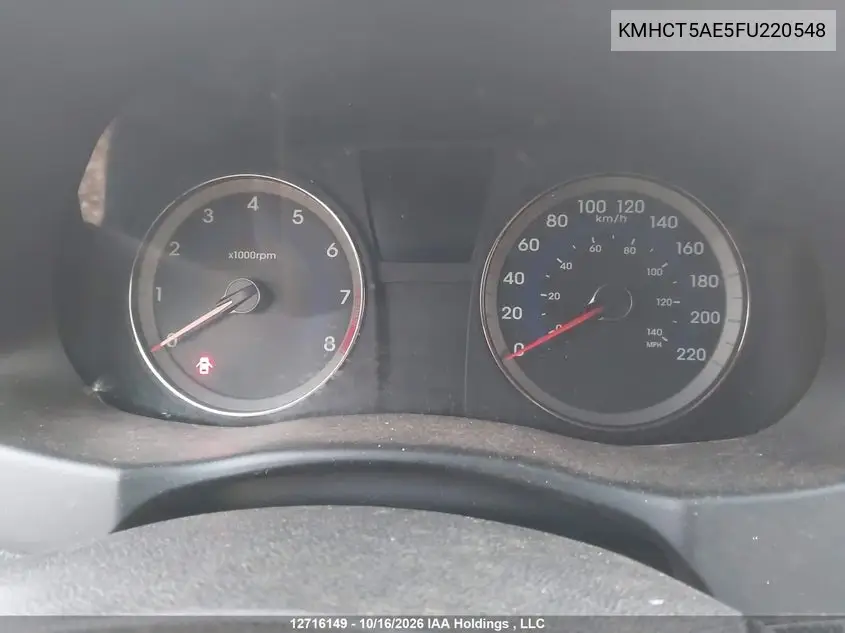 2015 HYUNDAI ACCENT VIN KMHCT5AE5FU220548 — фото 7