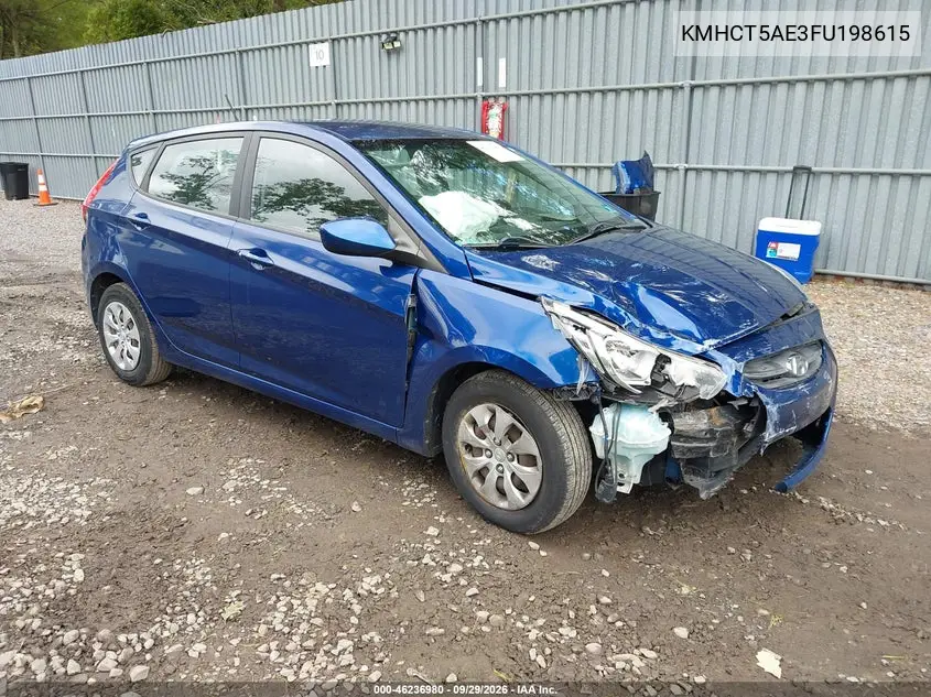 HYUNDAI ACCENT 2015, VIN KMHCT5AE3FU198615