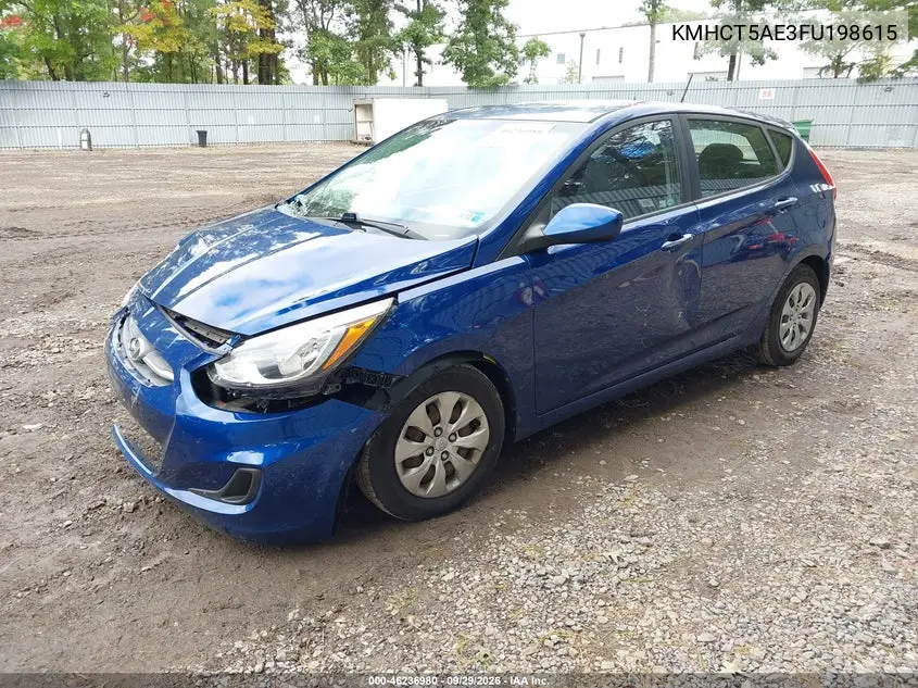 2015 HYUNDAI ACCENT VIN KMHCT5AE3FU198615 — фото 2
