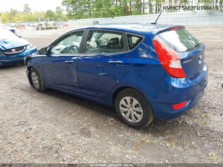 2015 HYUNDAI ACCENT VIN KMHCT5AE3FU198615 — фото 3