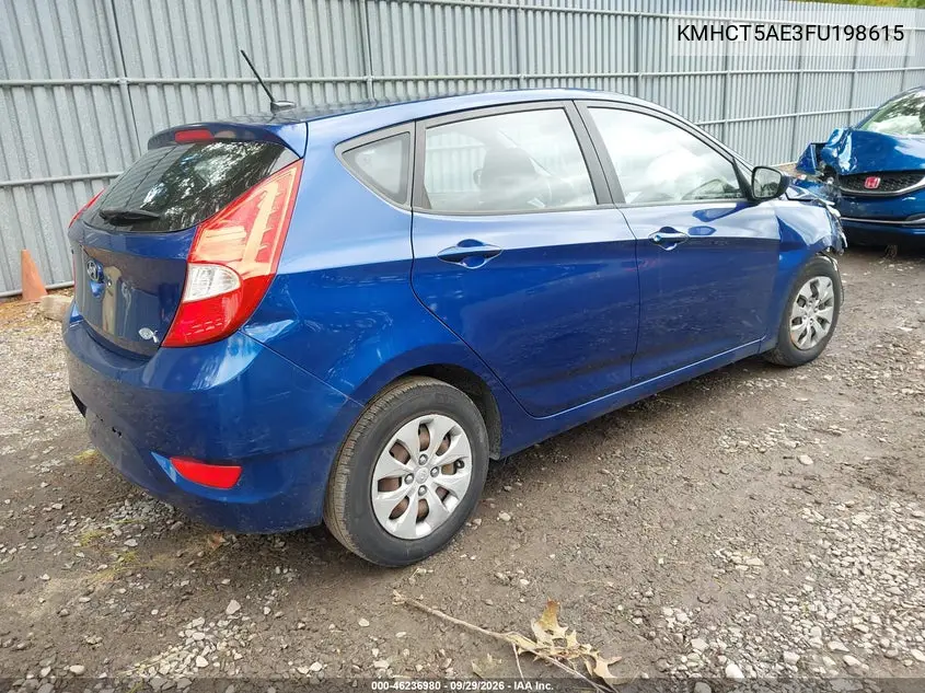 2015 HYUNDAI ACCENT VIN KMHCT5AE3FU198615 — фото 4
