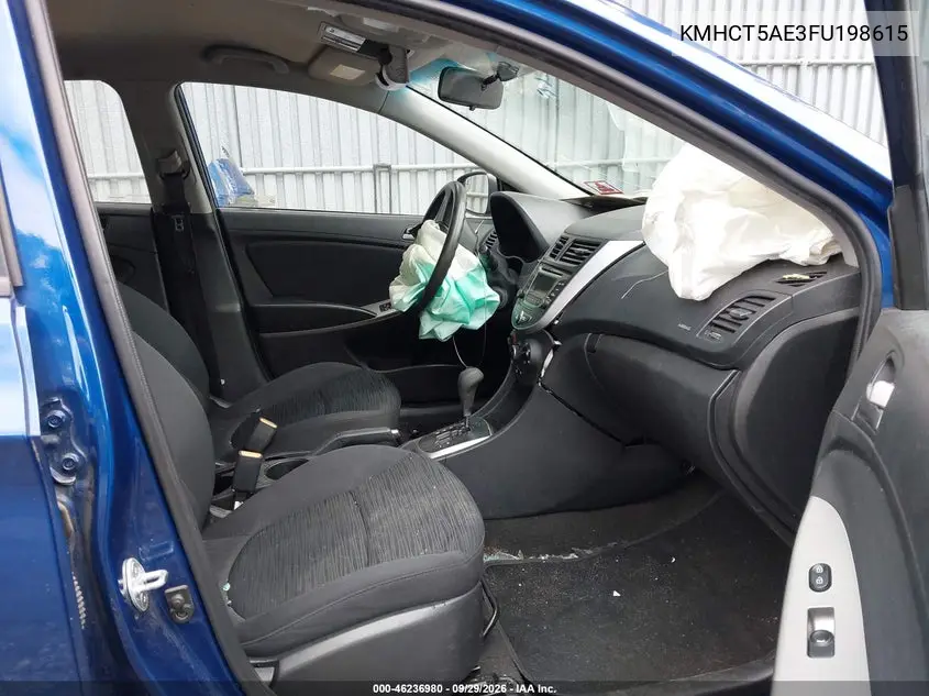 2015 HYUNDAI ACCENT VIN KMHCT5AE3FU198615 — фото 5