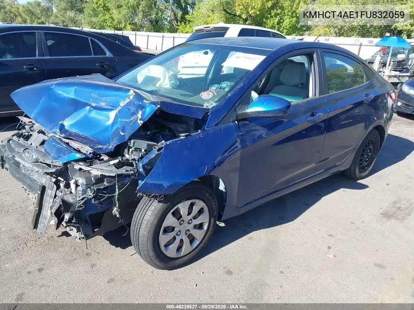 2015 HYUNDAI ACCENT VIN KMHCT4AE1FU832059 — фото 2