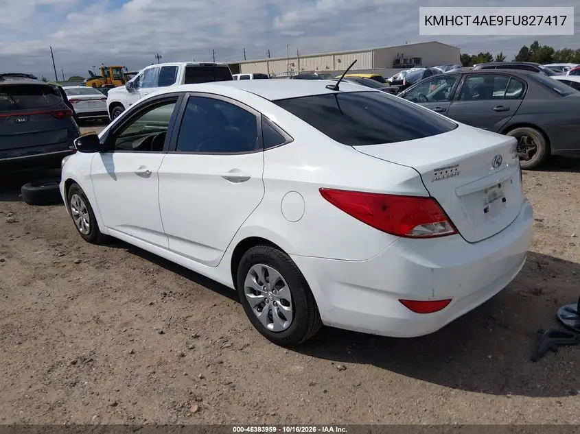 2015 HYUNDAI ACCENT VIN KMHCT4AE9FU827417 — фото 3