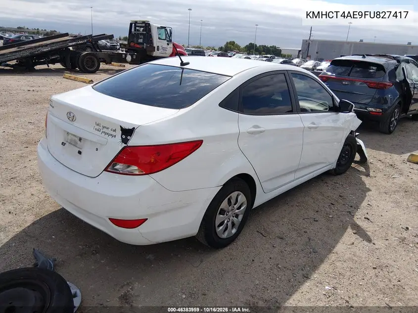 2015 HYUNDAI ACCENT VIN KMHCT4AE9FU827417 — фото 4