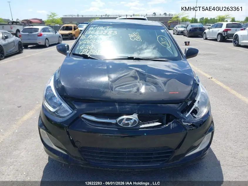 2016 HYUNDAI ACCENT VIN KMHCT5AE4GU263361 — фото 12