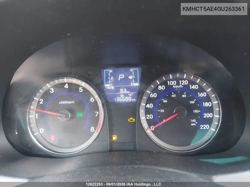 2016 HYUNDAI ACCENT VIN KMHCT5AE4GU263361 — фото 7