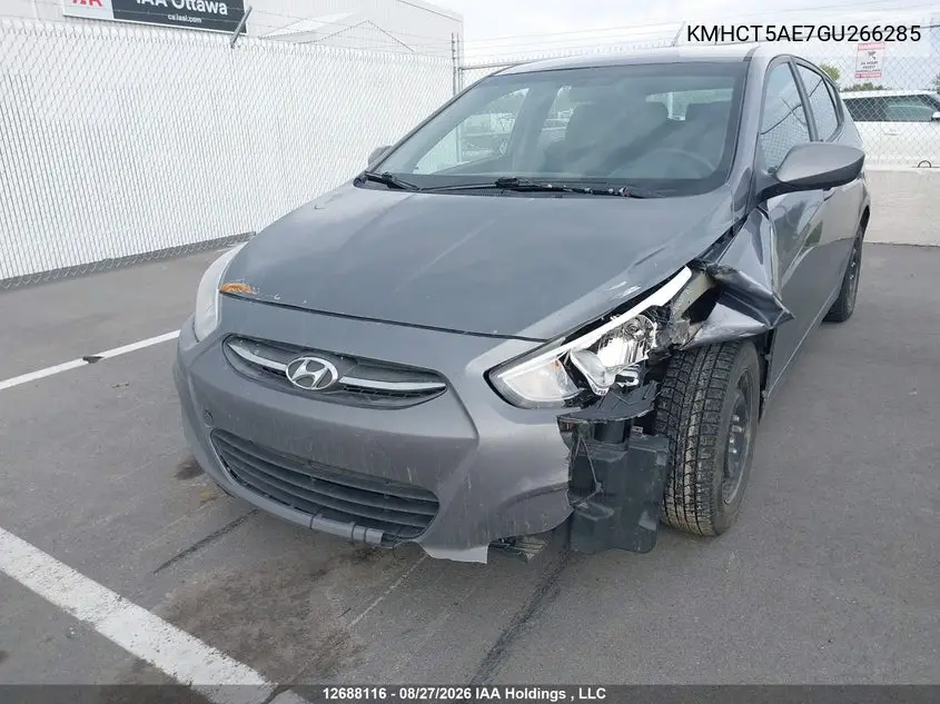 2016 HYUNDAI ACCENT VIN KMHCT5AE7GU266285 — фото 2