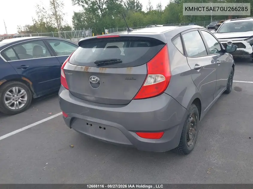 2016 HYUNDAI ACCENT VIN KMHCT5AE7GU266285 — фото 4