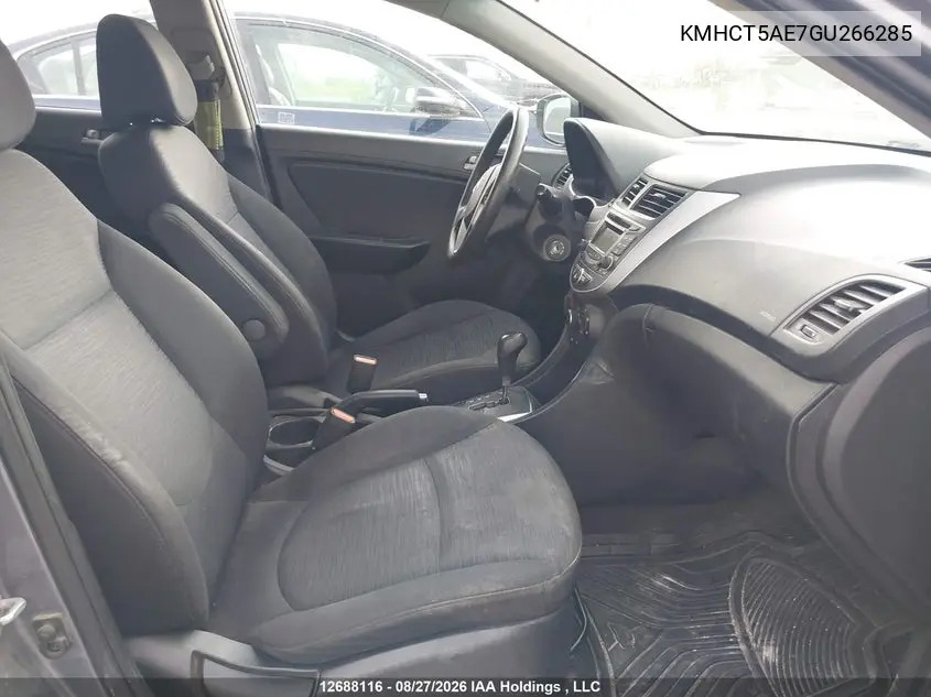 2016 HYUNDAI ACCENT VIN KMHCT5AE7GU266285 — фото 5