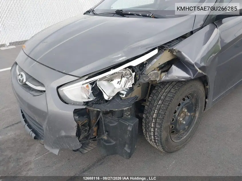 2016 HYUNDAI ACCENT VIN KMHCT5AE7GU266285 — фото 6