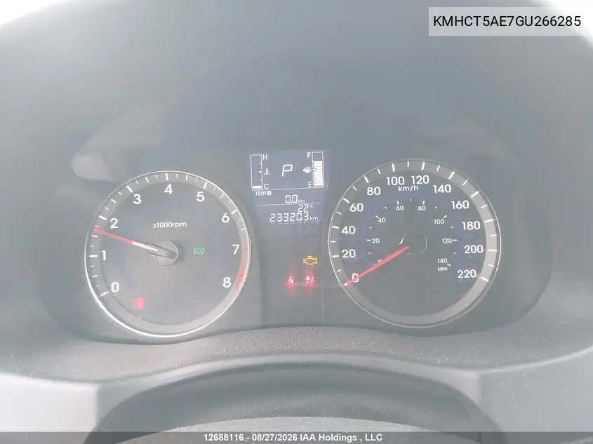 2016 HYUNDAI ACCENT VIN KMHCT5AE7GU266285 — фото 7