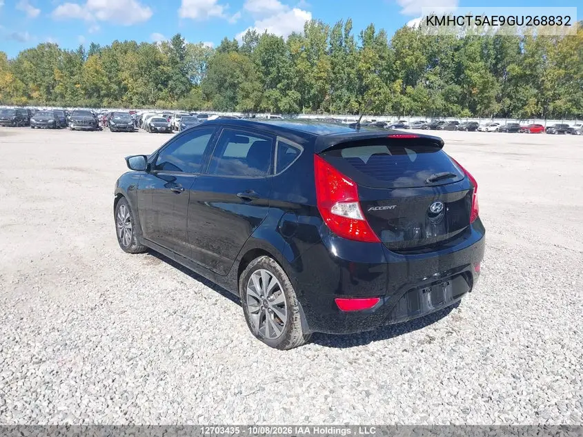 2016 HYUNDAI ACCENT VIN KMHCT5AE9GU268832 — фото 3