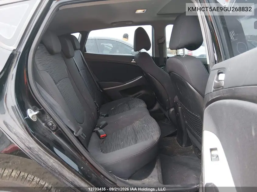 2016 HYUNDAI ACCENT VIN KMHCT5AE9GU268832 — фото 8
