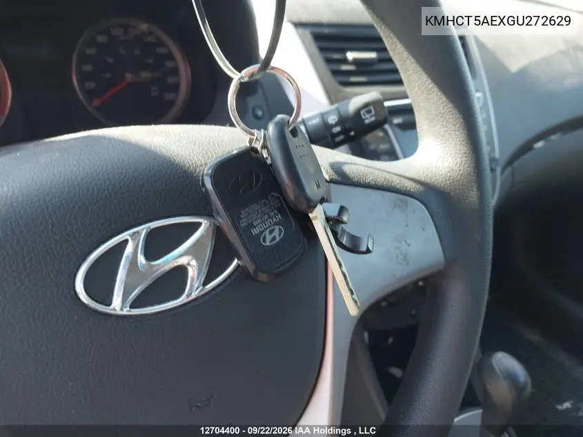 2016 HYUNDAI ACCENT VIN KMHCT5AEXGU272629 — фото 11