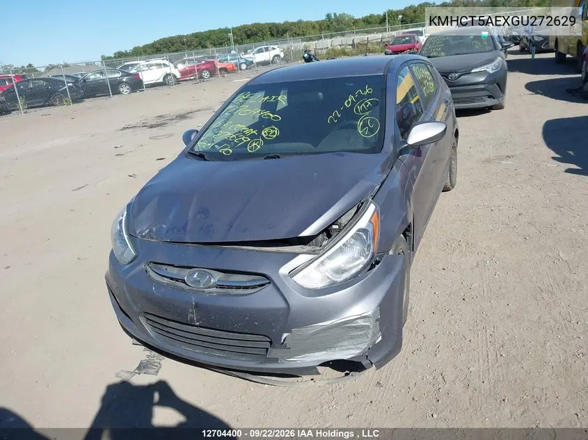 2016 HYUNDAI ACCENT VIN KMHCT5AEXGU272629 — фото 12