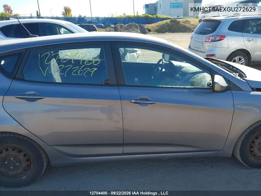 2016 HYUNDAI ACCENT VIN KMHCT5AEXGU272629 — фото 13