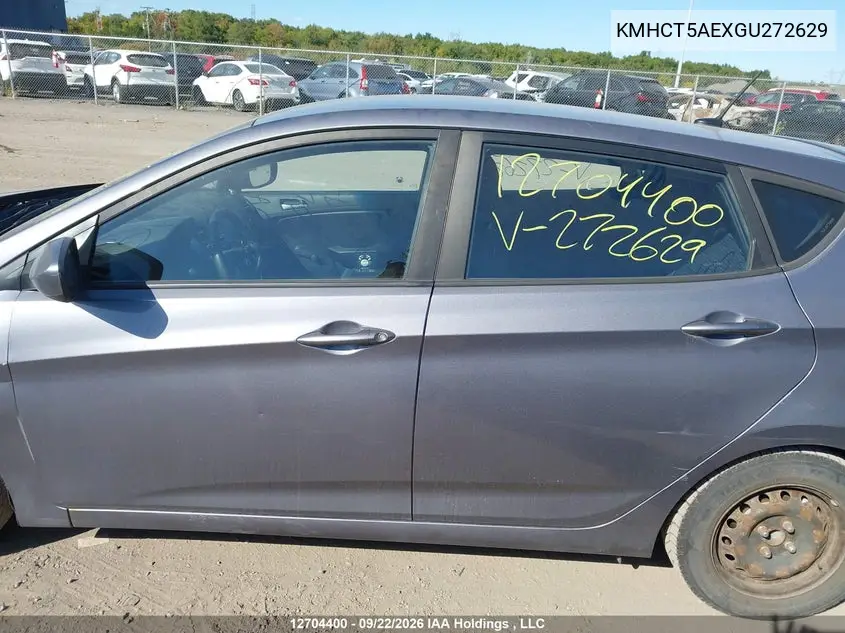 2016 HYUNDAI ACCENT VIN KMHCT5AEXGU272629 — фото 14